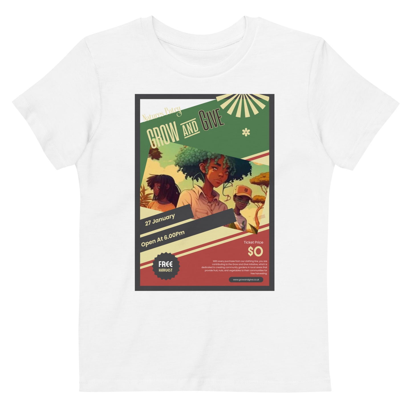 Grow & Give Organic cotton kids t-shirt