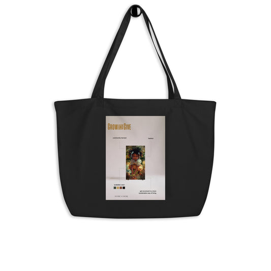 Give and Grow Large Organic Tote Bag