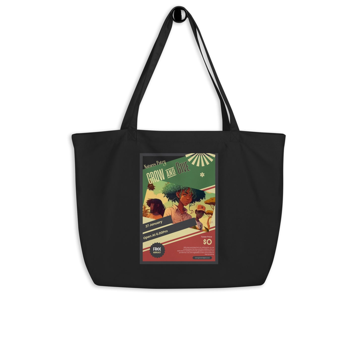 Give and Grow Large Organic Tote Bag