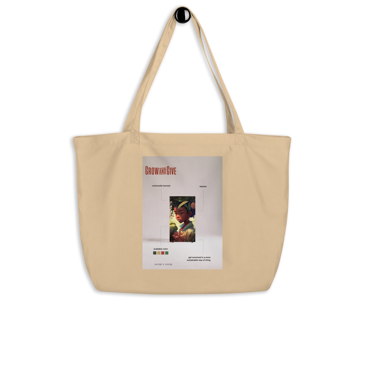 Give and Grow Large Organic Tote Bag