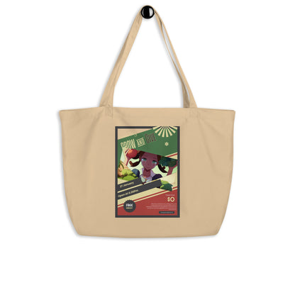 Give and Grow Large Organic Tote Bag