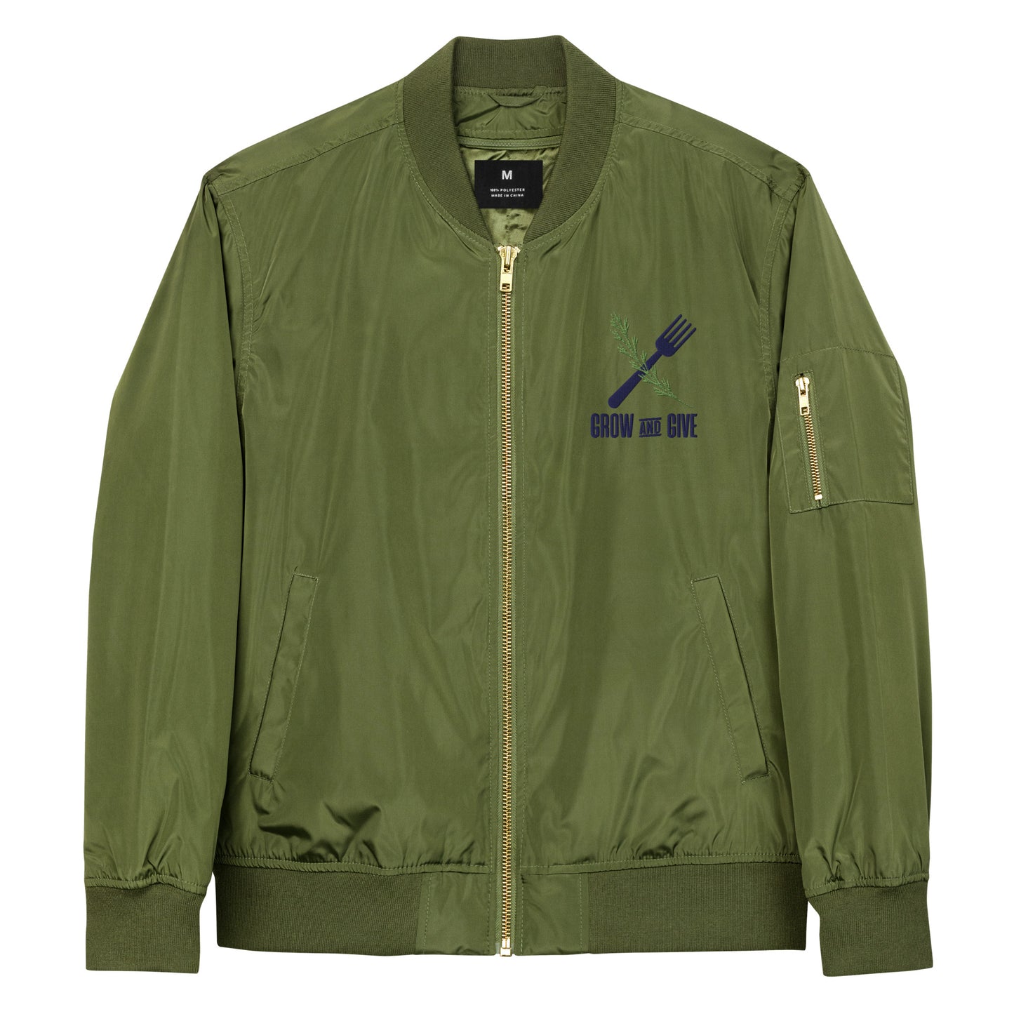 Grow & Give Premium recycled bomber jacket