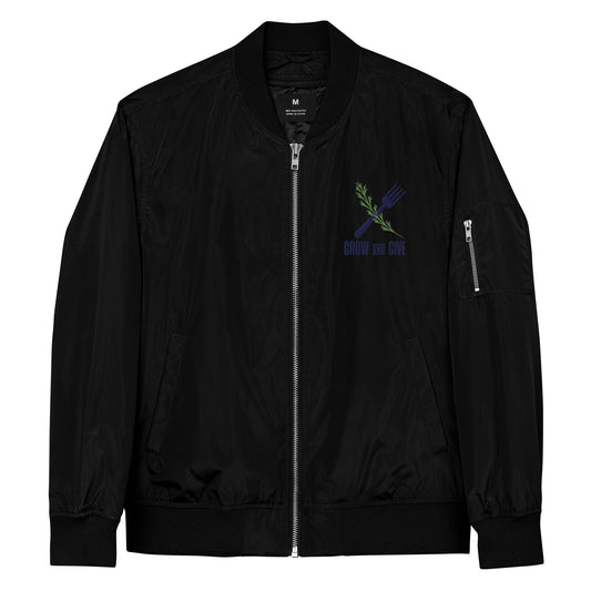 Grow & Give Premium recycled bomber jacket